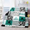 Green Baseball Customize Text Blanket Multi-purpose Customizable Blanket Soft Warm Cozy Suitable for Office Seaside Couch Office Chair All-Season Use