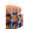 Blue Topaz Gemstone Ethnic Handmade Drop Dengle Earring Jewelry  ER 142