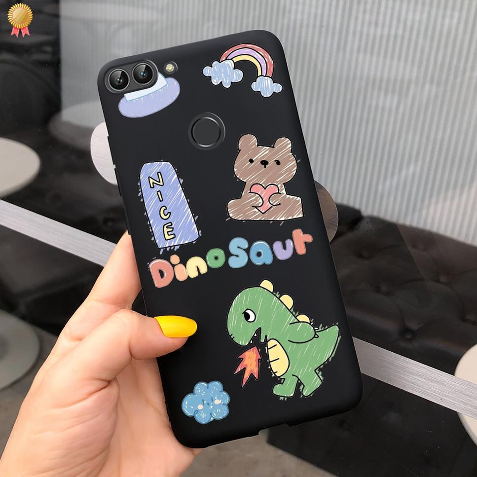 Für Huawei P Smart Hülle Niedliche Blume Schwarz Weiches TPU Silikon Bumper Hülle Für Huawei PSmart P Smart 2017 FIG-LX1 Handyhülle Funda