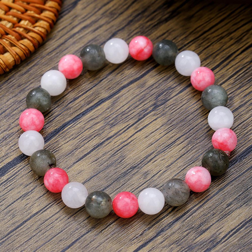 Bracelet Élastique Tigre Oeil en Cristal Européen, Bijoux en Perles de Pierre Naturelle