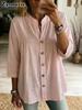 New Spring/Summer Cotton Linen Shirt for Women, Fashion Casual Retro Vintage Art Style Pure Color Short Sleeve Top