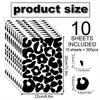 1set/ 10pcs Leopard Print Wall Stickers Irregular Polka Dots Simple Style, Black Texture Home Decor Background Wall Self Adhesive Wall Stickers