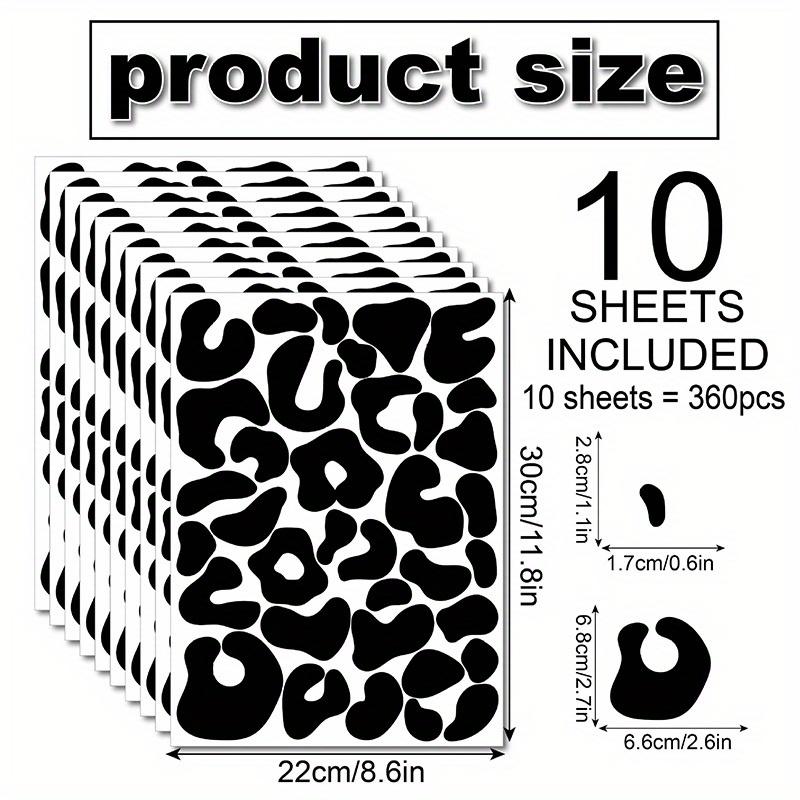 

1 комплект 10 шт. настенных наклеек с леопардовым принтом, нерегулярные точки, простой стиль – черная текстура, самоклеящийся домашний декор для фоновых стен