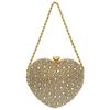 Luxury Diamond Inlay Heart Shape Crystal Clutch Purse Stones Evening Wedding Party Shoulder Bag Handle Rhinestone Mini Handbags