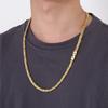 6mm Hip Hop Singular Chain Necklace Men's Stainless Steel Twisted Chain Simple Thick Necklace Gold/Black Color Pop Party Jewelry