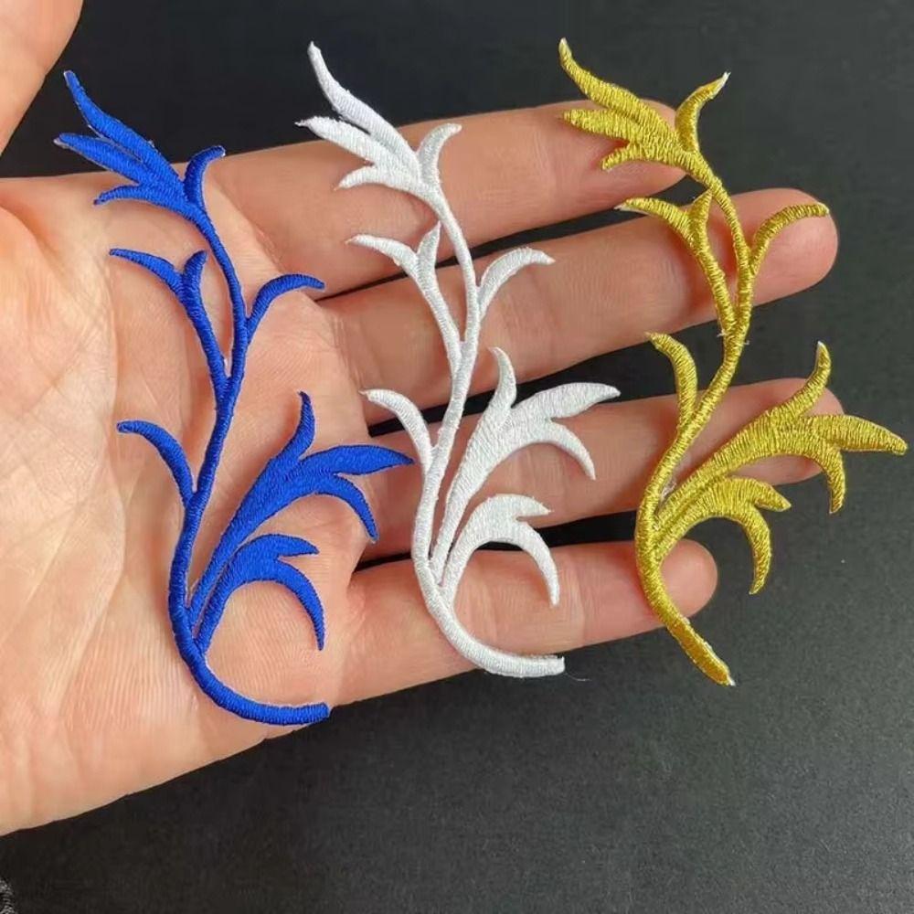 4 Pairs Deer Antler Embroidery Patch Decorative Applique Sew on Patch For Clothing Dresses