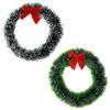 2/1Pcs Christmas Wreath Artificial Pendants DIY Xmas Tree Garlands Vines Door Wall Hanging Ornaments Xmas New Year Decorations