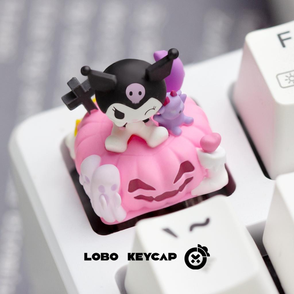 In-Stock  My Melody Kuromi Resin Keycap Creative Single Custom Esc Keycap Cute Mechanical Keyboard Accessory Gifts