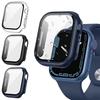 3 Pack Tempered Glass Cover for Watch Screen Protector Case 9 8 7 6 5 4 3 SE 40MM 41mm 46mm 45mm 10 42mm 38mm Accessories