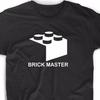 Brick Master T Shirt Mini Fig Custom Geek Nerd Gamer Funny Unique Fun Tee