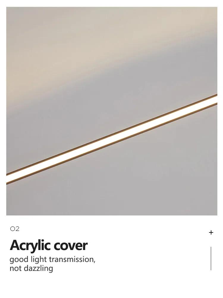 Ceiling Lampextremely Simple Skyline Led Strip Light Living Room No Main Light Lighting Background Wall Linear Light