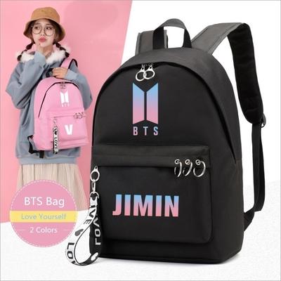 BTS Bangtan Boys Backpack School Student Bookbag Travel Shoulder Bags Set