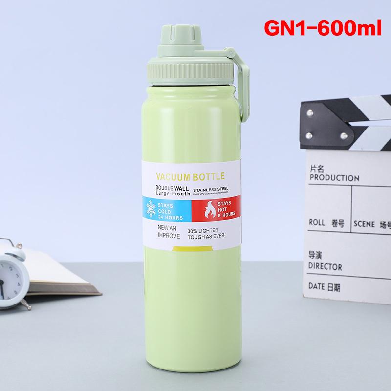 600/800/1000Ml Outdoor Thermos Water Bottle 304 Stainless Steel Insulated Cup Keeps Cold And Heat Thermal Large-Capacity Pot