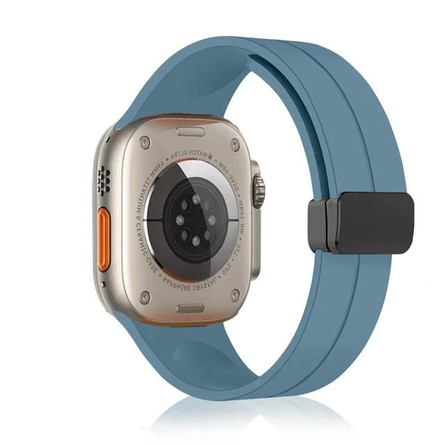 Curea Magnetică din Silicon Pentru Apple watch band 44mm 45mm 49mm 40mm 41mm 42mm 38mm correa Brățară iWatch Seria 7 8 se 6 9 ultra 2
