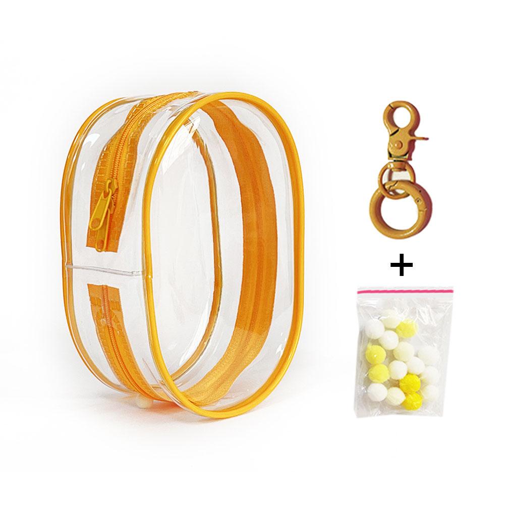 Transparente Schutzhülle Organizer-Box für 15-17cm Labubu Puppen Outdoor-Ausstellungstasche mit Schlüsselanhänger Puppenzubehör