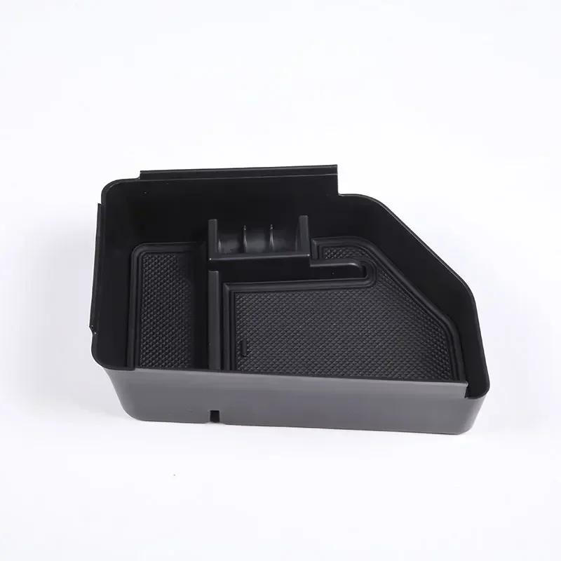 For Kia EV6 - ABS Black Car Armrest Box Tray Organizer Box Mobile Phone Storage Box Car Accessories LHD & RLD
