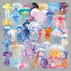 50 Jellyfish Transparent Stickers: DIY Box, Notebook, Fridge, Desktop - Waterproof & Handmade