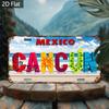 D Flat Pc Vintage Mxico Cancn Metal Wall Sign  Themed Cancn City Rustic Outdoor Decoration Suitable for Home Garden