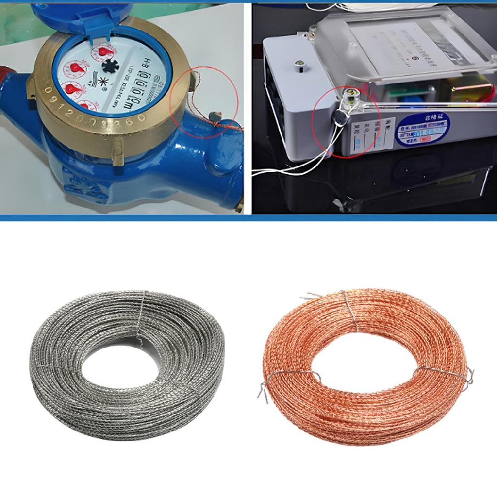 Iron Wire Heavy Duty Cable Seal Double-stranded Blank Seals Anti-tamper without Sealed Beans Sealing Wire for Electricity Water