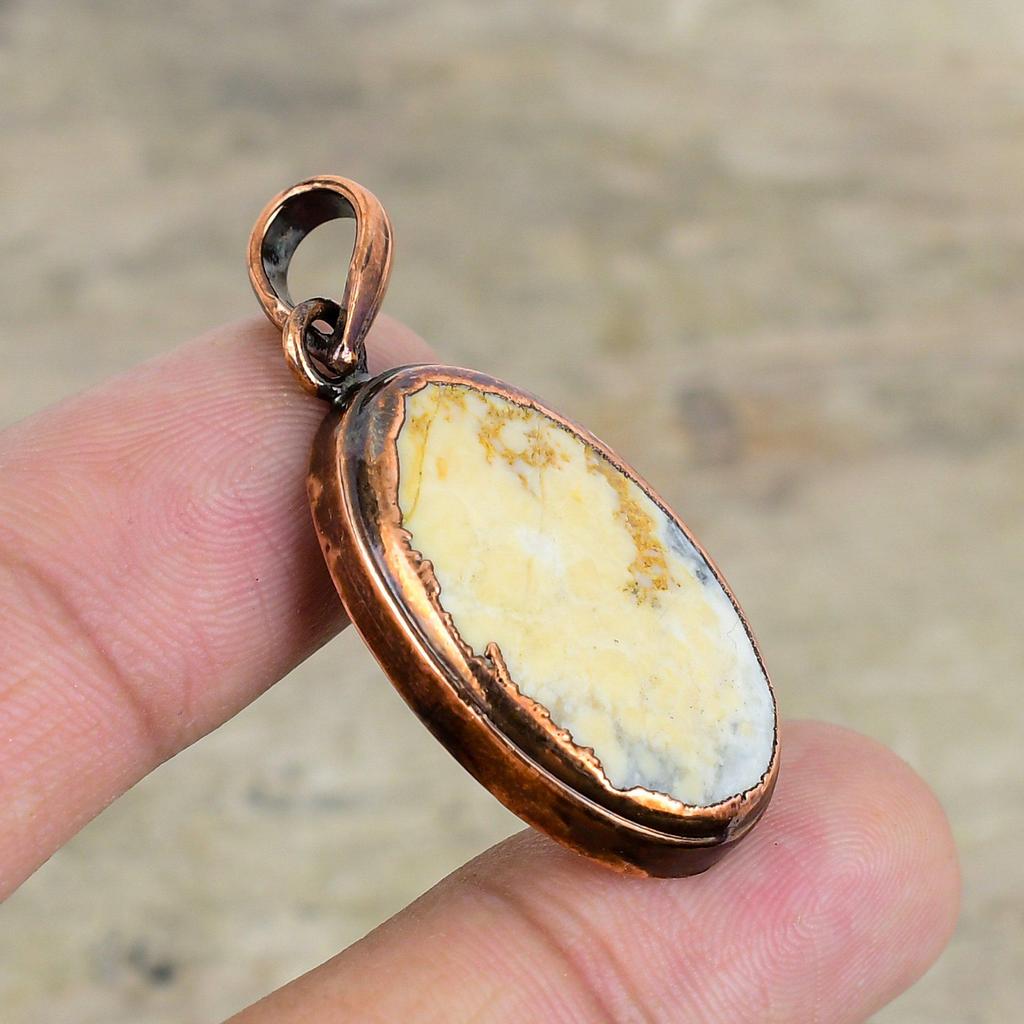 Maligano Jasper Pendant Copper Pendant Unique Design Jewelry Handmade Gemstone Pendant Dainty Pendant Electroformed Jewelry Engagement Gifts