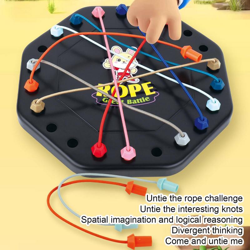 Rope Knots Puzzle Social Board Game Color Line Sorting The Great Rope Untying Challenge Logic Thinking Strategy Table Game