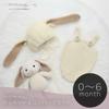 Półroczek Króliczek Sesja Zdjęciowa Czepek i Pajacyk z Króliczkiem Noworodek Brązowy Rozmiar [sklep NANA's] Zestaw Uszy, Rozmiar, Szary, Biały, (Biały, 6-miesięczny