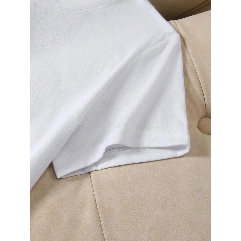 Western Style New Fashion Casual Loose and Comfortable Print Short Sleeve T-shirt Top Printed T-shirt Top