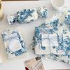 10Pcs Wrapping Paper For Flower Bouquet Present Packaging Latest Chinese Style Peony Blue Floral Arrangements Gifts Packaging Paper