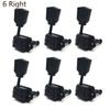 1:15 6 Vintage Jade Electric Guitar Tuning Pegs Semi-closed Acoustic Guitar Tuning Pegs Precise String Tuning; 8mm Hole Diameter