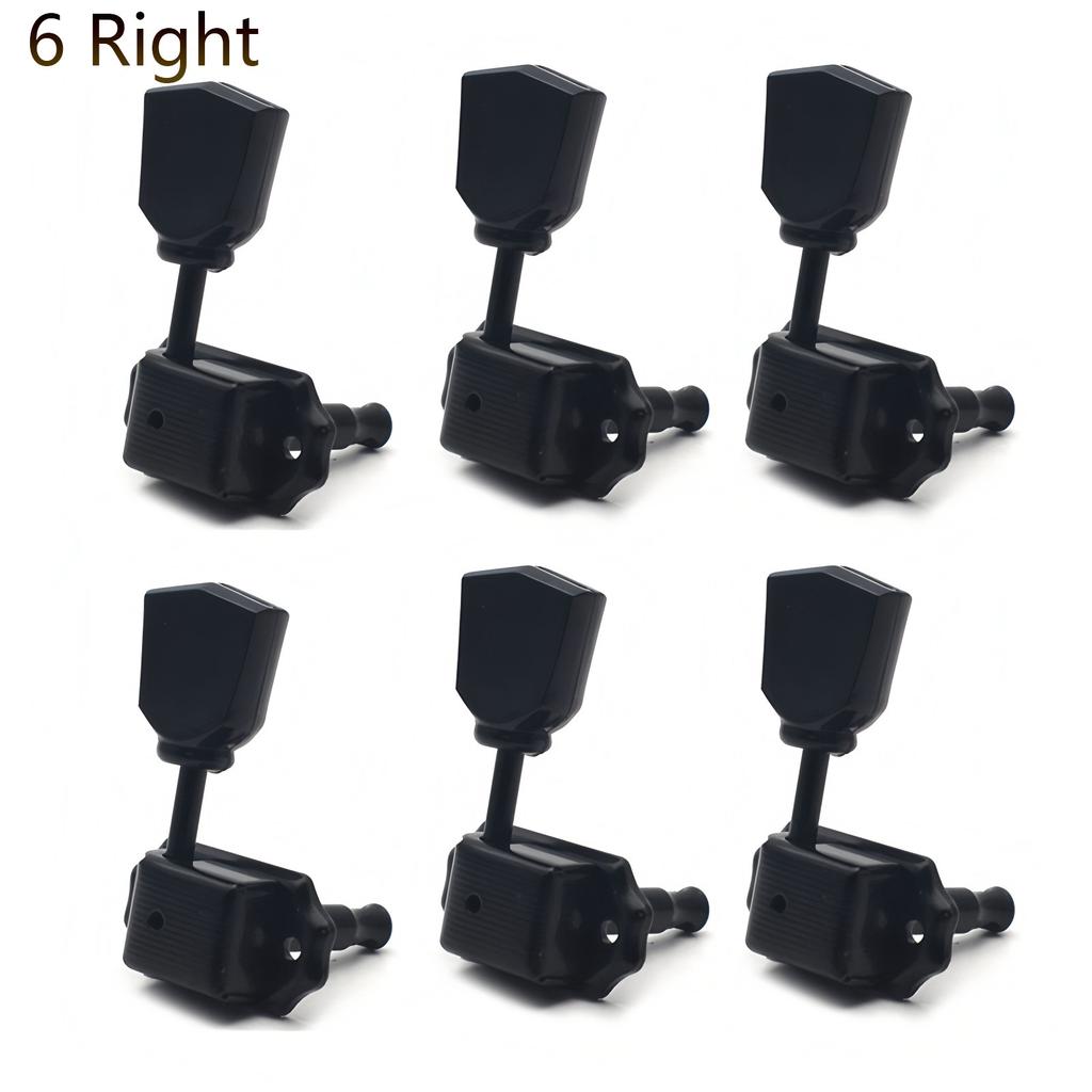1:15 6 Vintage Jade Electric Guitar Tuning Pegs Semi-closed Acoustic Guitar Tuning Pegs Precise String Tuning; 8mm Hole Diameter