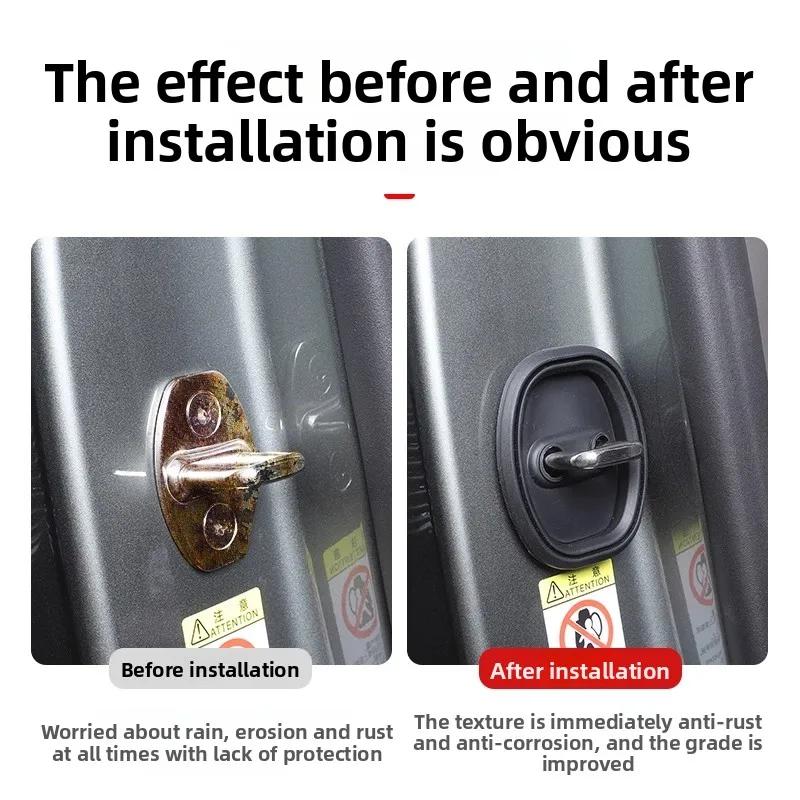 For Xpeng G7 Silicone Door Lock Latch Cover, Door Lock Protective Cover, Shock Absorption and Cushioning Door Lock Latch Pad
