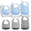 Plaid Pattern Elderly Bib Waterproof Eating Smock Easy Clean Mealtime Bib  Elderly Care