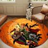 Halloween Witch Round Rug for Livingroom,Bedroom, Palyroom, Chair Rug, Area Rug, Circle Carpet, Large Size Fan Christmas Gift