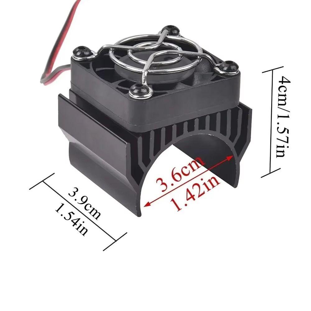 Metal Material Heat Sink 3660 Motor Motor Radiator Cooler Cooling Fan  1/10 Scale RC Cars