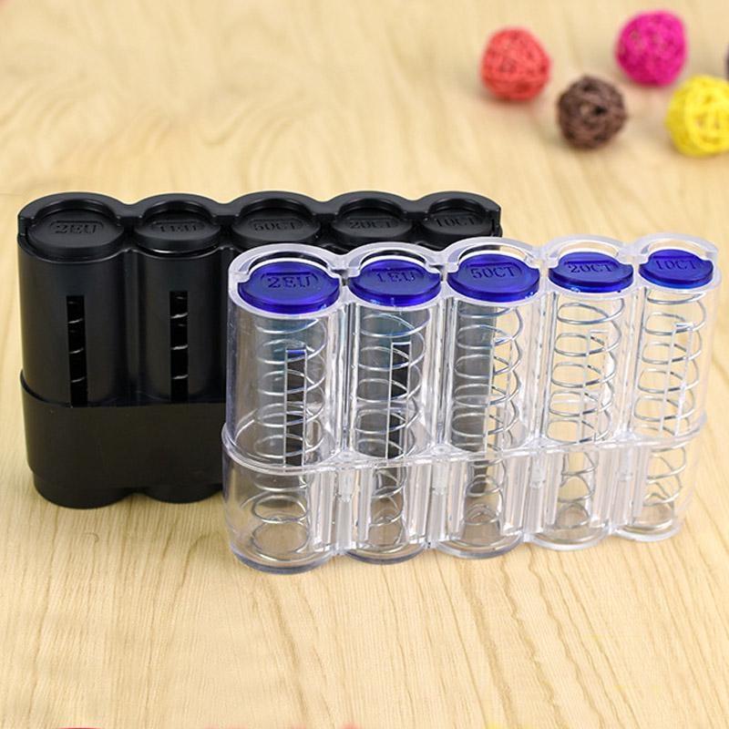 1PC Creative Storage Coins Purse Storage Box Euro Coin Dispenser Coin Holder Case Wallet Holders Money Boxes