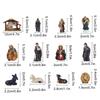 Nativity Set Resin Christmas Manger Religious Christmas Manger Nativity Figurine Set for Bookshelf Entryway Fireplace Windowsill