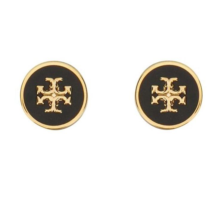 Tory Burch Geometric Design Brass Enamel Earrings Women earrings Gold 90547720-3 F,Gold