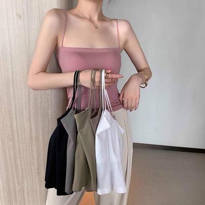 Women's Off-the-Shoulder Summer Camisole with Built-in Bra Pads
