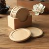 6 pièces/set Dessous de tasse à thé ronds Style japonais Dessous de table isolant Ustensiles à thé Sous-verre en bois Cadeau