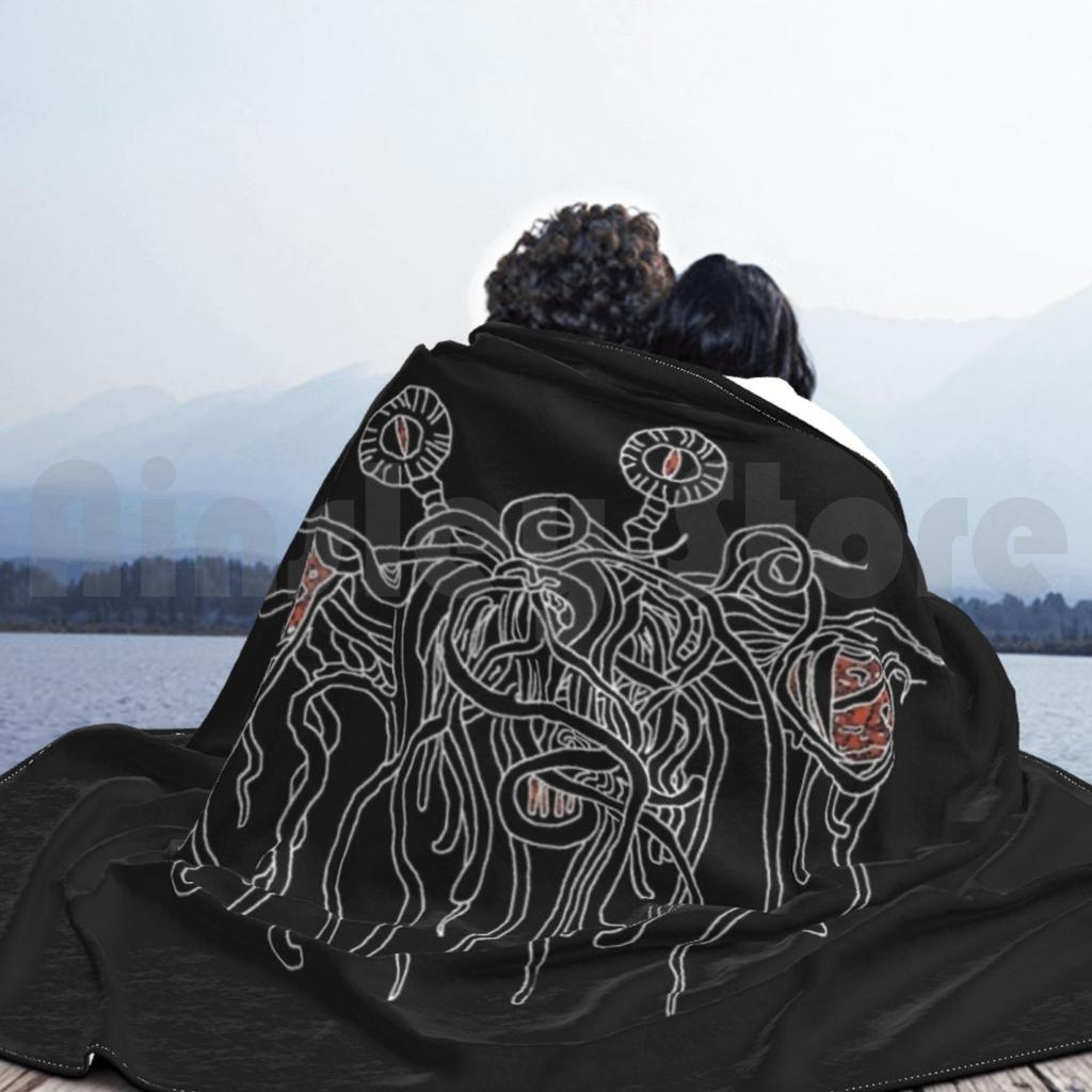 Flying Spaghetti Monsterb Blanket For Sofa Bed Travel Funny Spaghetti Flying Monster Religion Atheism