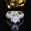 European & American Fashion Ring: Square Colored Diamond, Women's Daily/Wedding/Banquet R4898