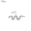 Alisouy 1 pièce G23 titane sans filetage torsadé serpent nez anneaux piercing oreille septum daith captif tragus clous d'oreilles bijoux de corps