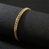 8/10MM Chunky Fashion Cuban Chain Necklace Bracelet Set Hip Hop for Men/Women Gold Plated Stainless Steel Curb Link Chain Sets