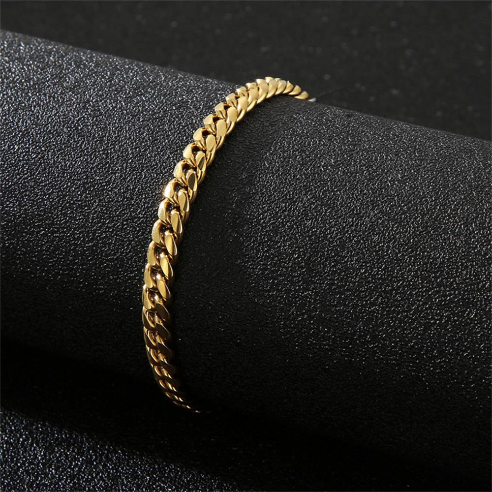 8/10MM Chunky Fashion Cuban Chain Necklace Bracelet Set Hip Hop for Men/Women Gold Plated Stainless Steel Curb Link Chain Sets