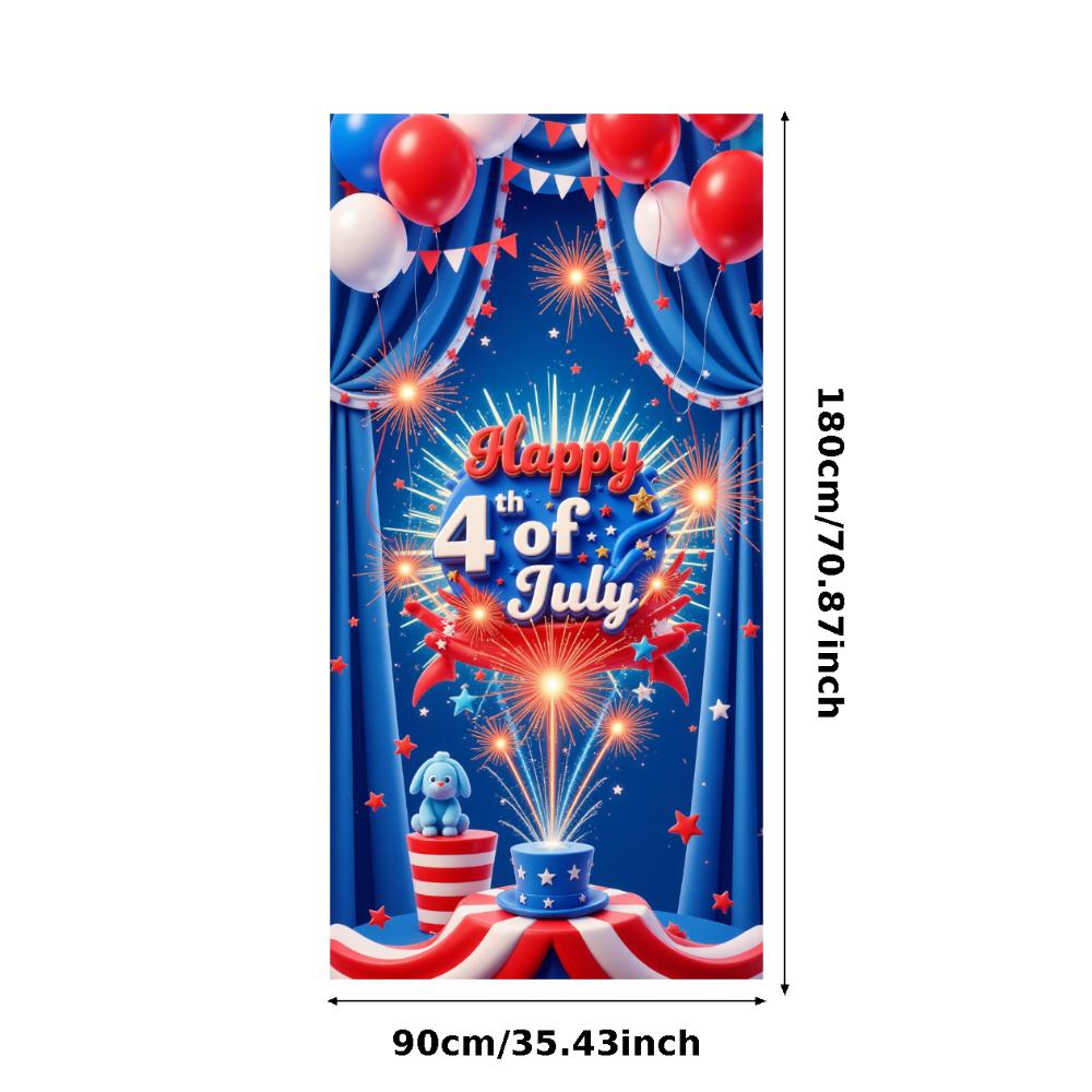 Decorative Design Happy 4th of July Celebration Banner for Holiday Party Indoor Decoration Patriotic Event