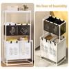 Laundry Sorter Basket Laundry Storage Hamper 2/3 Layer Dirty Clothes Hamper Waterproof Clothing Storage Rack for Laundry Room