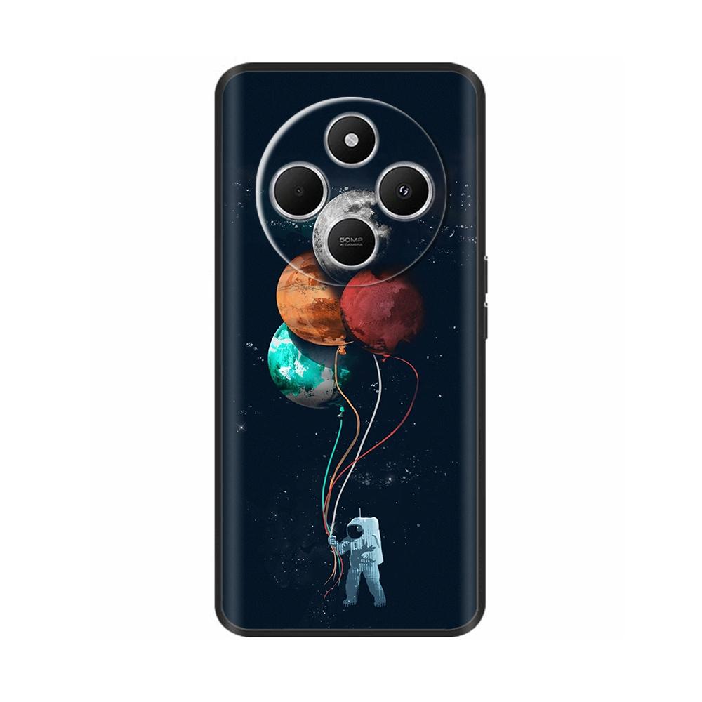 Luxury Painted Case For Redmi 14R 5G Soft Black Silicone Bumper Back Cover for Xiaomi Redmi 14R 14C Cases Funda Shockproof Shell