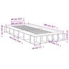 Bed Frame In Sonoma Oak Finish 100 X 200 Cm Engineered Wood