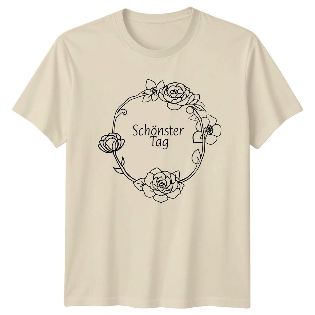 Schonster Tag Unisexs TShirt GerUnisex Floral Wedding Gift For Her