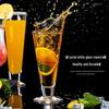 HANDUNYOU Glas-Saftbecher mit hohem Fuß